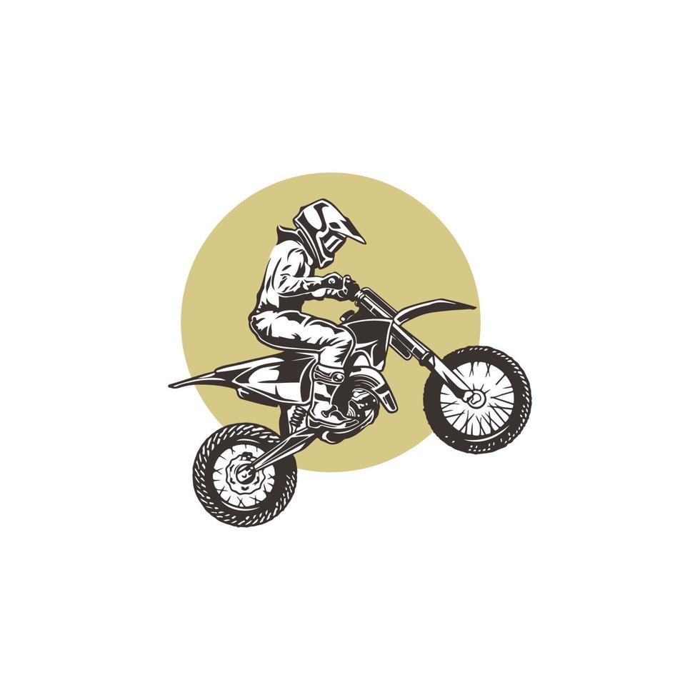 vetor de logotipo de salto de motocross, logotipo de estilo livre de motocross