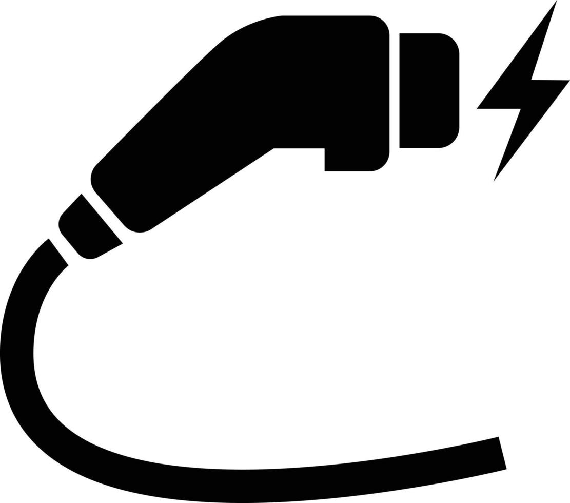 ícone do conector do carregador em fundo branco. sinal de plugue de carregamento de carro elétrico. estilo plano. vetor