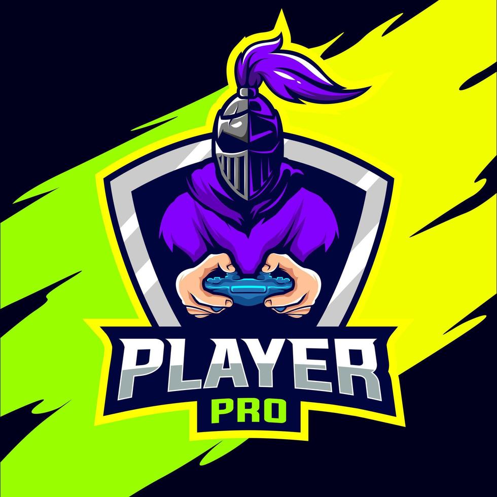 logotipo de jogo esport espartano do jogador profissional vetor