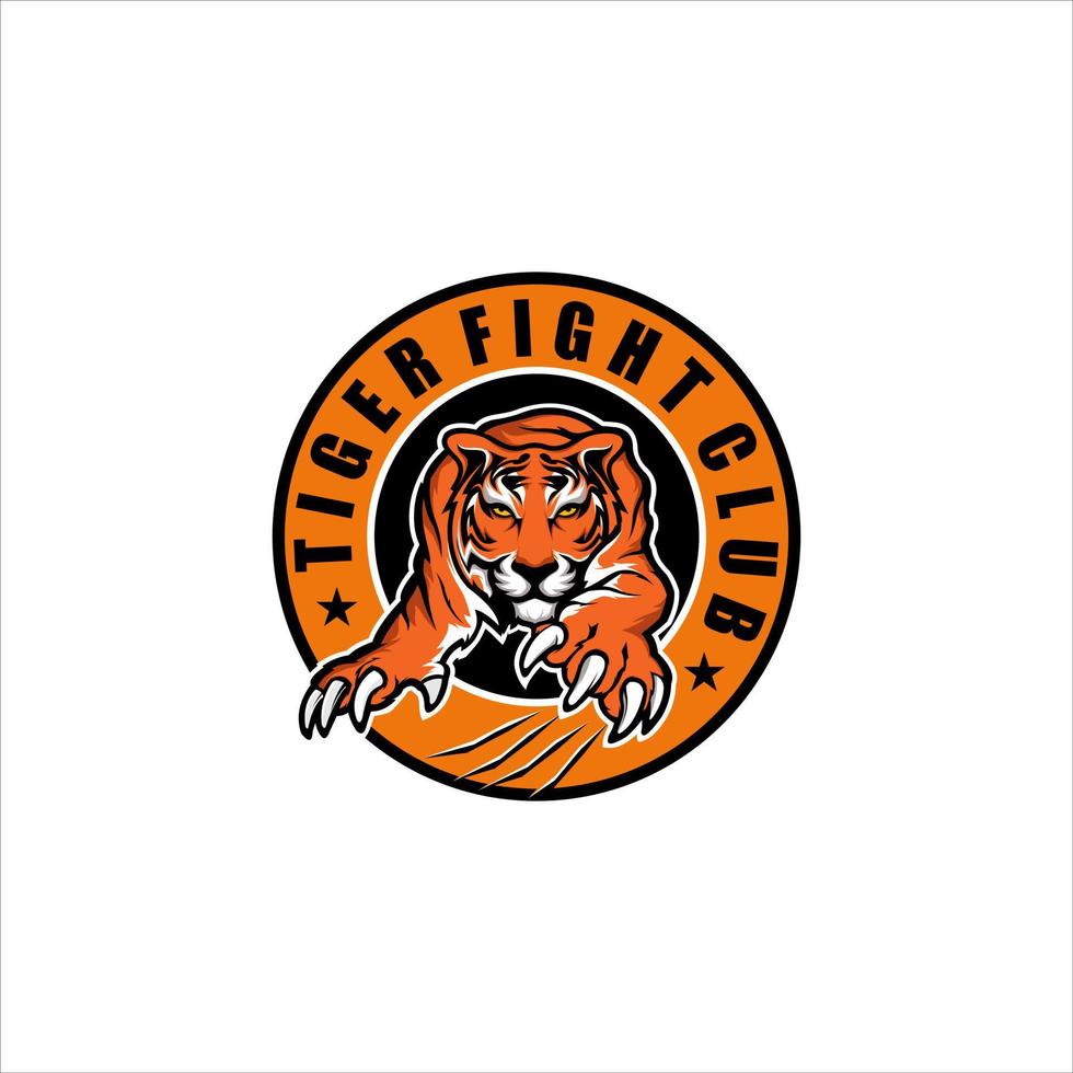 logotipo de vetor de ataque de tigre