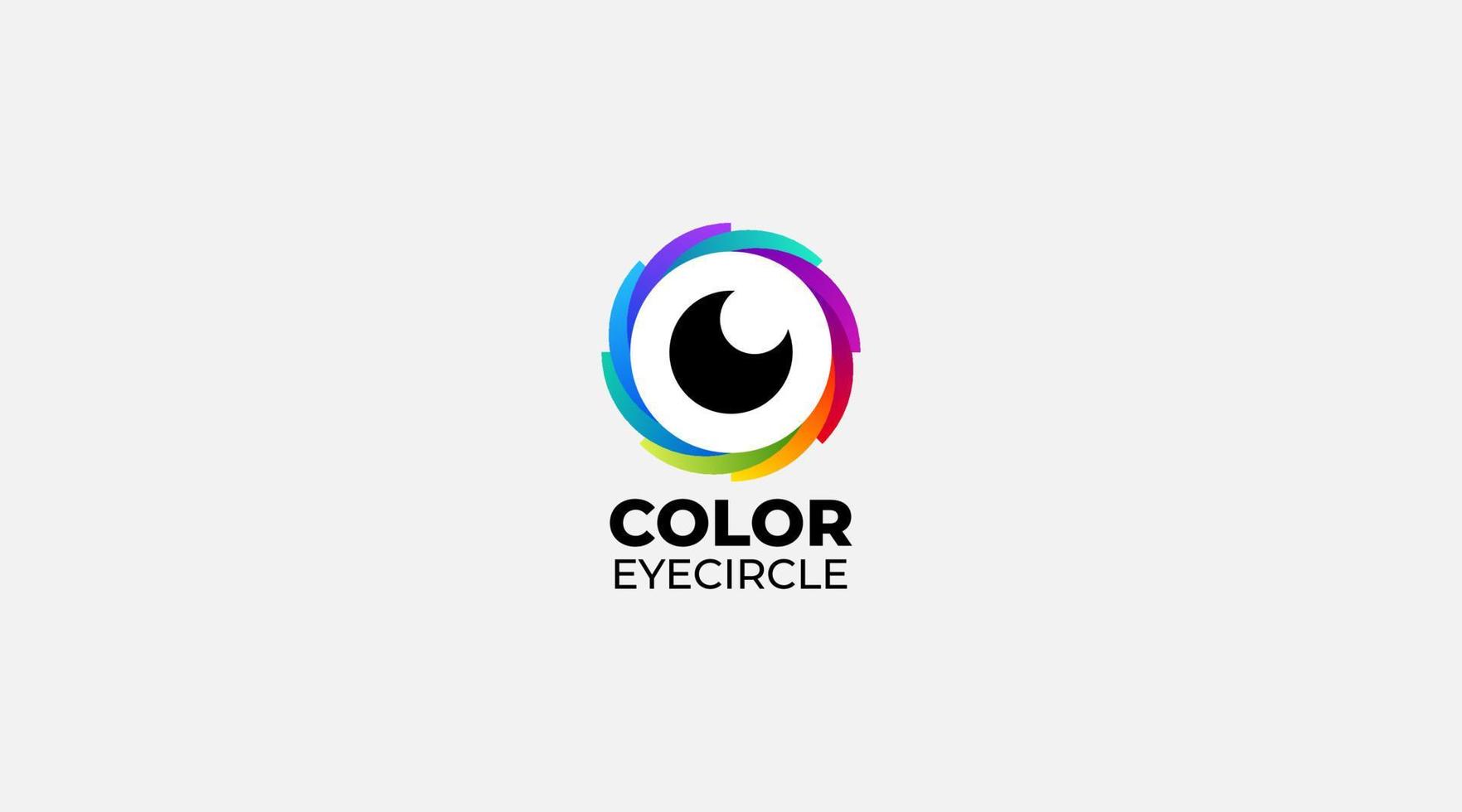 conceito de design de logotipo de olho de coloração criativa vetor