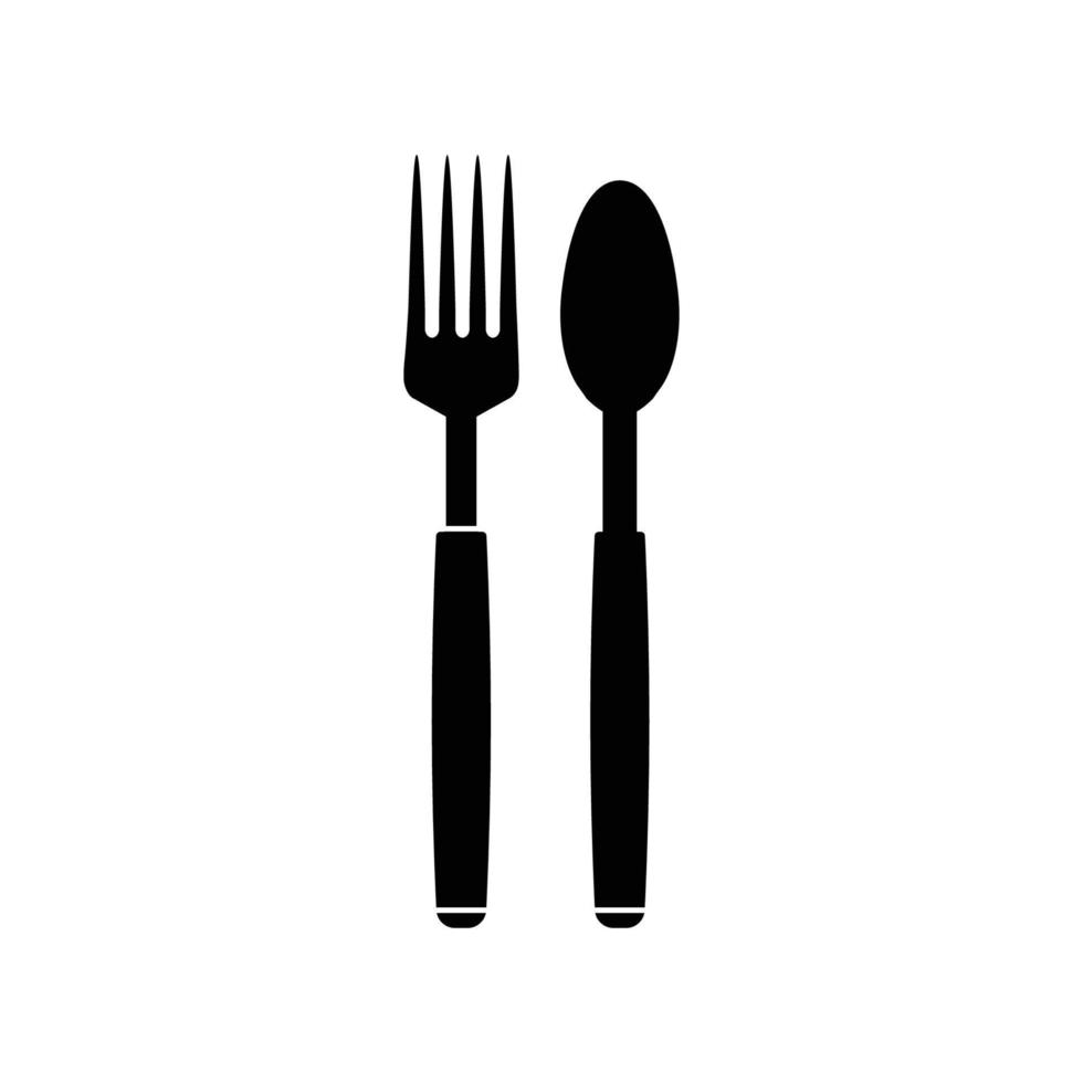 logotipo de colher e garfo vetor