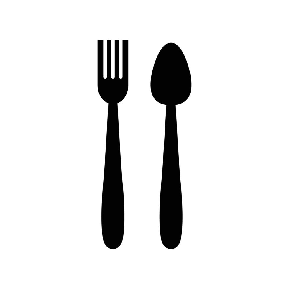 logotipo de colher e garfo vetor