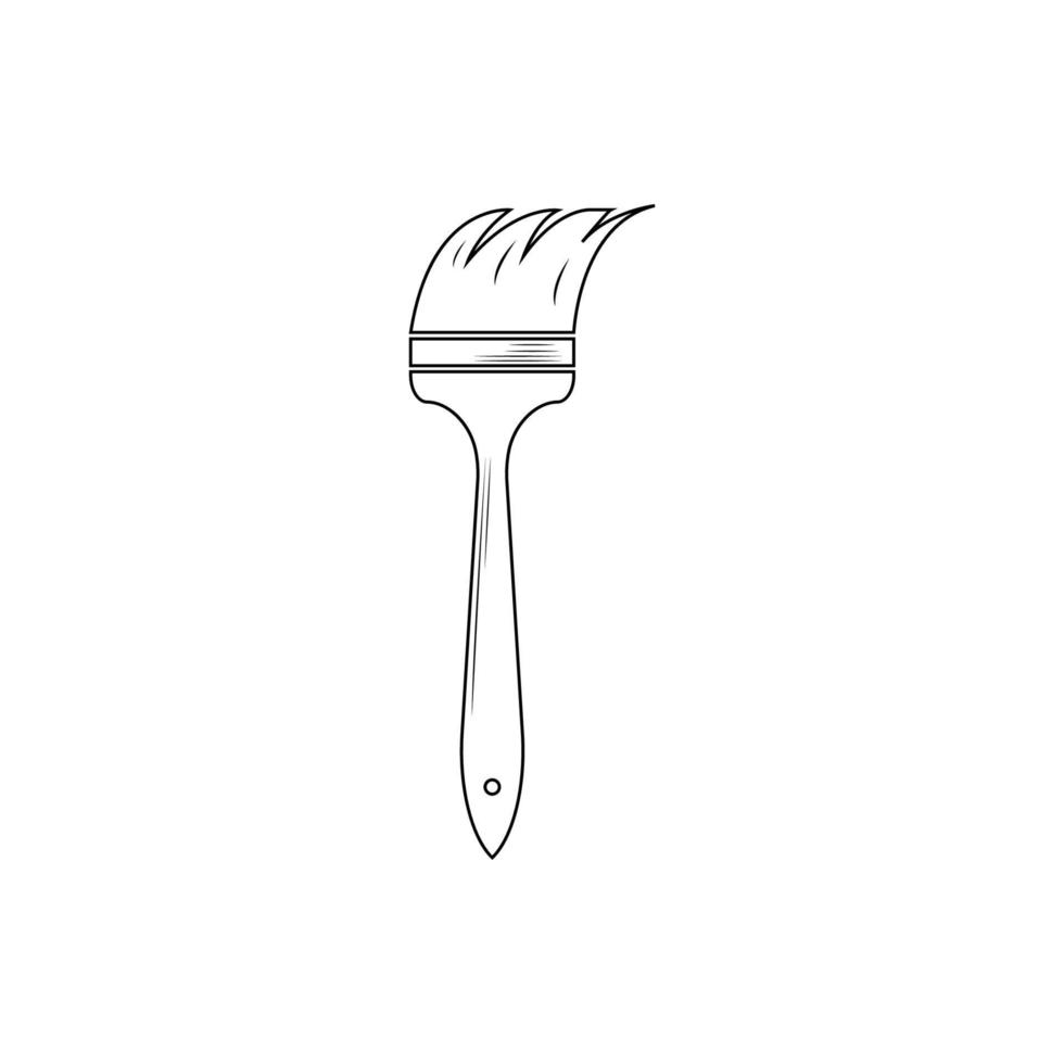 logotipo da ferramenta pincel vetor