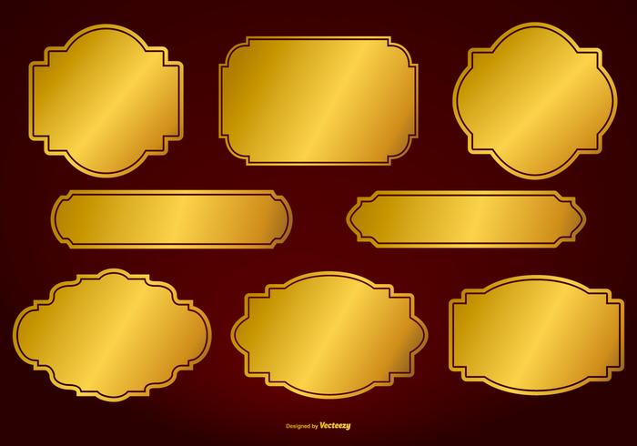 Coleção Gold Labels Vector