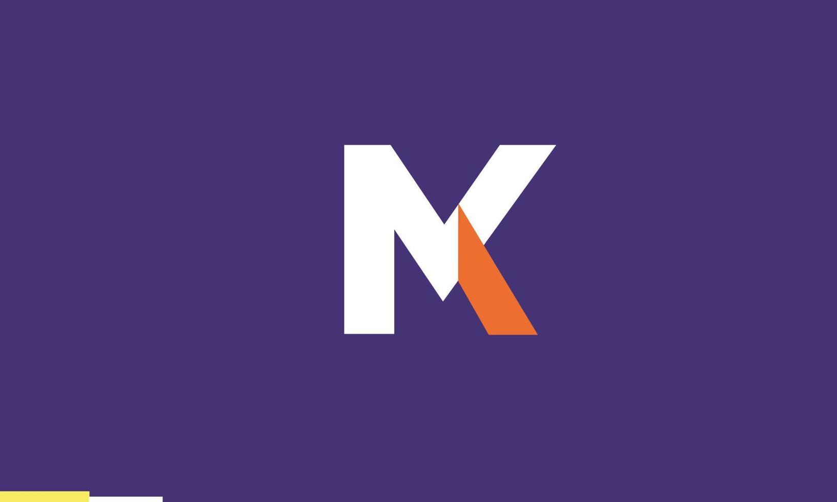 letras do alfabeto iniciais monograma logotipo mk, km, m e k vetor