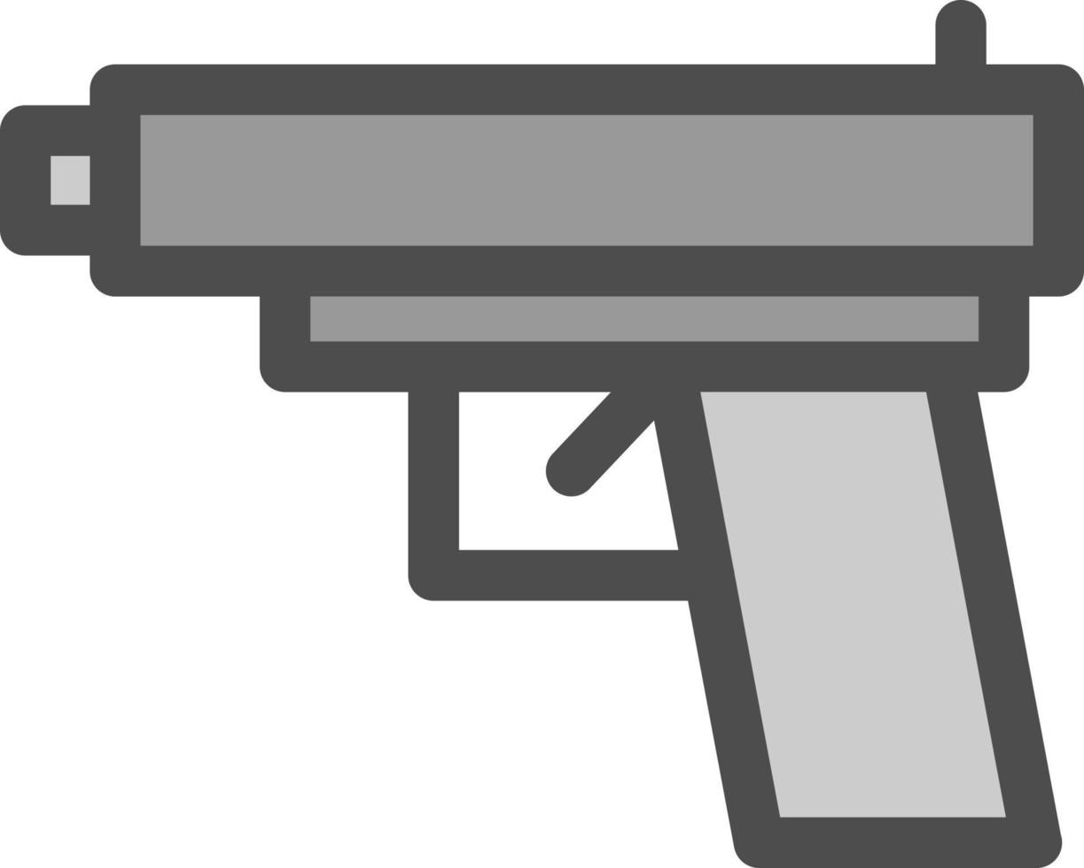design de ícone de vetor de linha de arma de jogo