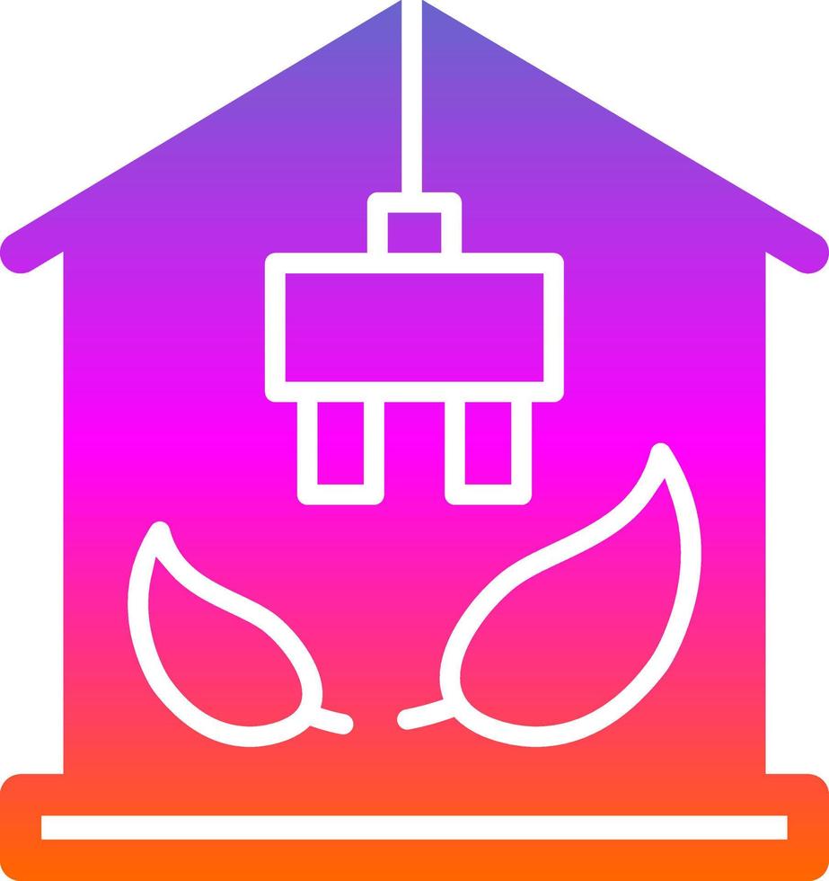 ícone plano de casa eco solar vetor