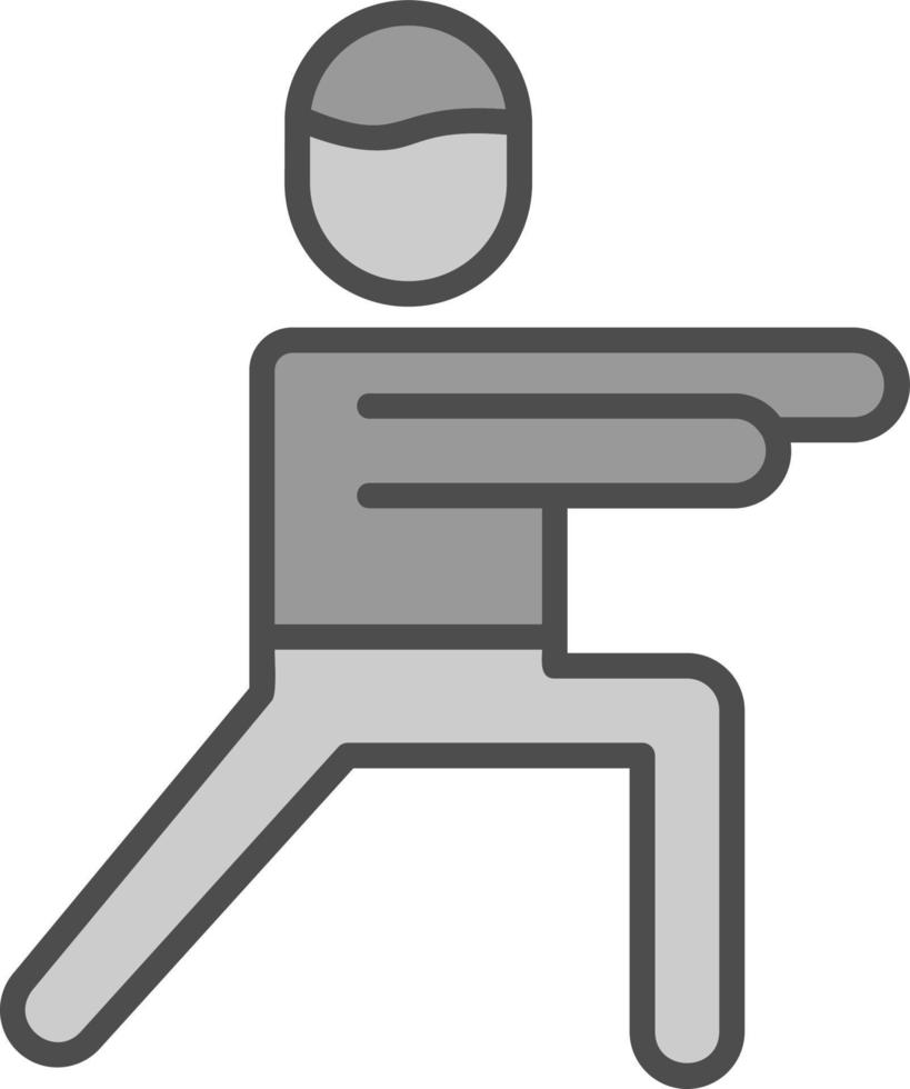 design de ícone vetorial de pose de guerreiro vetor