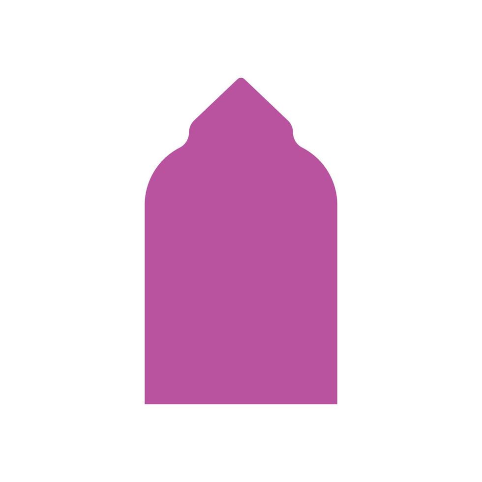 eps10 vetor rosa mesquita islâmica arte abstrata ícone sólido isolado no fundo branco. símbolo da religião muçulmana em um estilo moderno simples e moderno para o design, logotipo e aplicativo do seu site