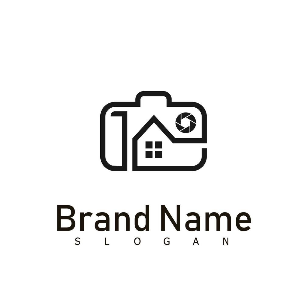símbolo de design de logotipo de estúdio de câmera fotográfica vetor