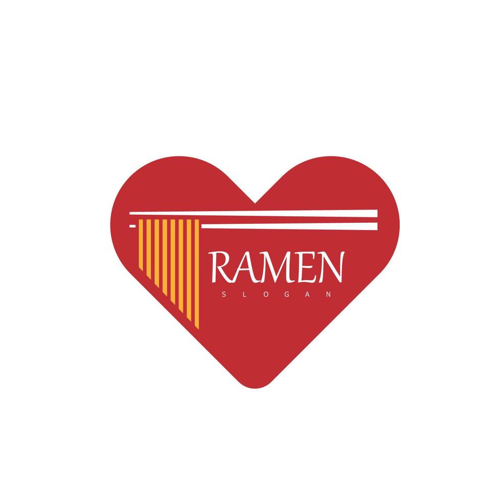 macarrão ramen logotipo design de comida símbolo vetor