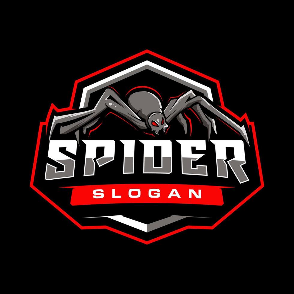 logotipo esport de jogos de aranha vetor