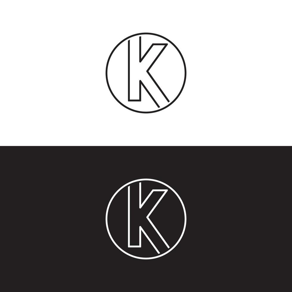 design de logotipo de carta vetorial k vetor