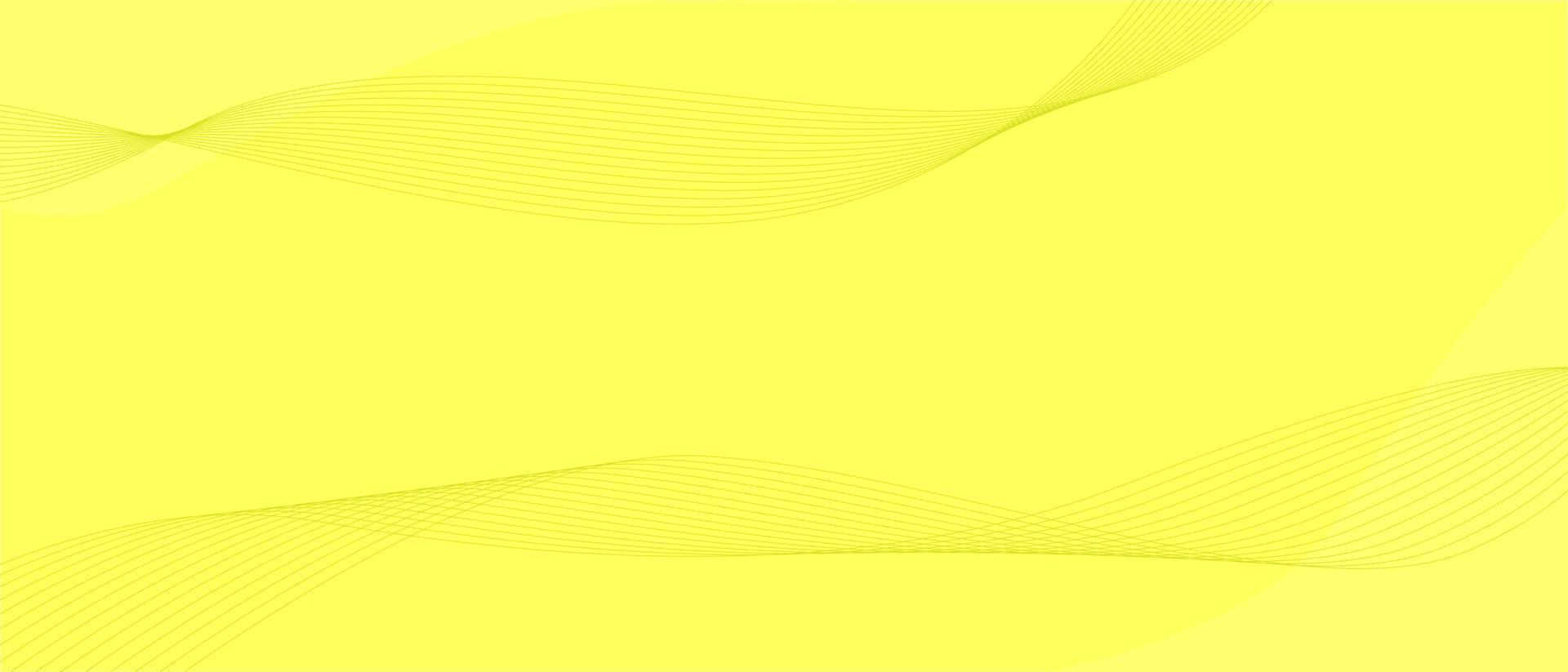 fundo amarelo com linha ondulada geométrica vetor
