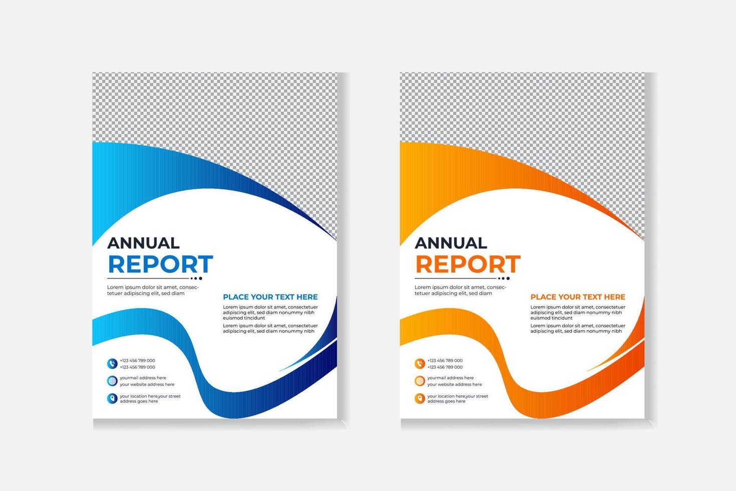 design de capa de relatório anual de negócios a4 vetor