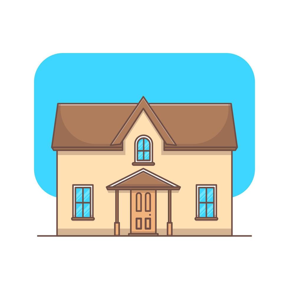 ilustração do ícone do vetor casa. vetor isolado do conceito do ícone do edifício. ilustração de estilo cartoon plana