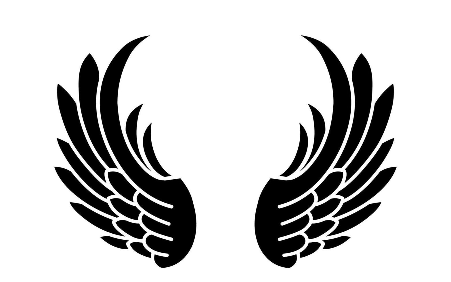 tatuagem de asas de anjo vetor livre