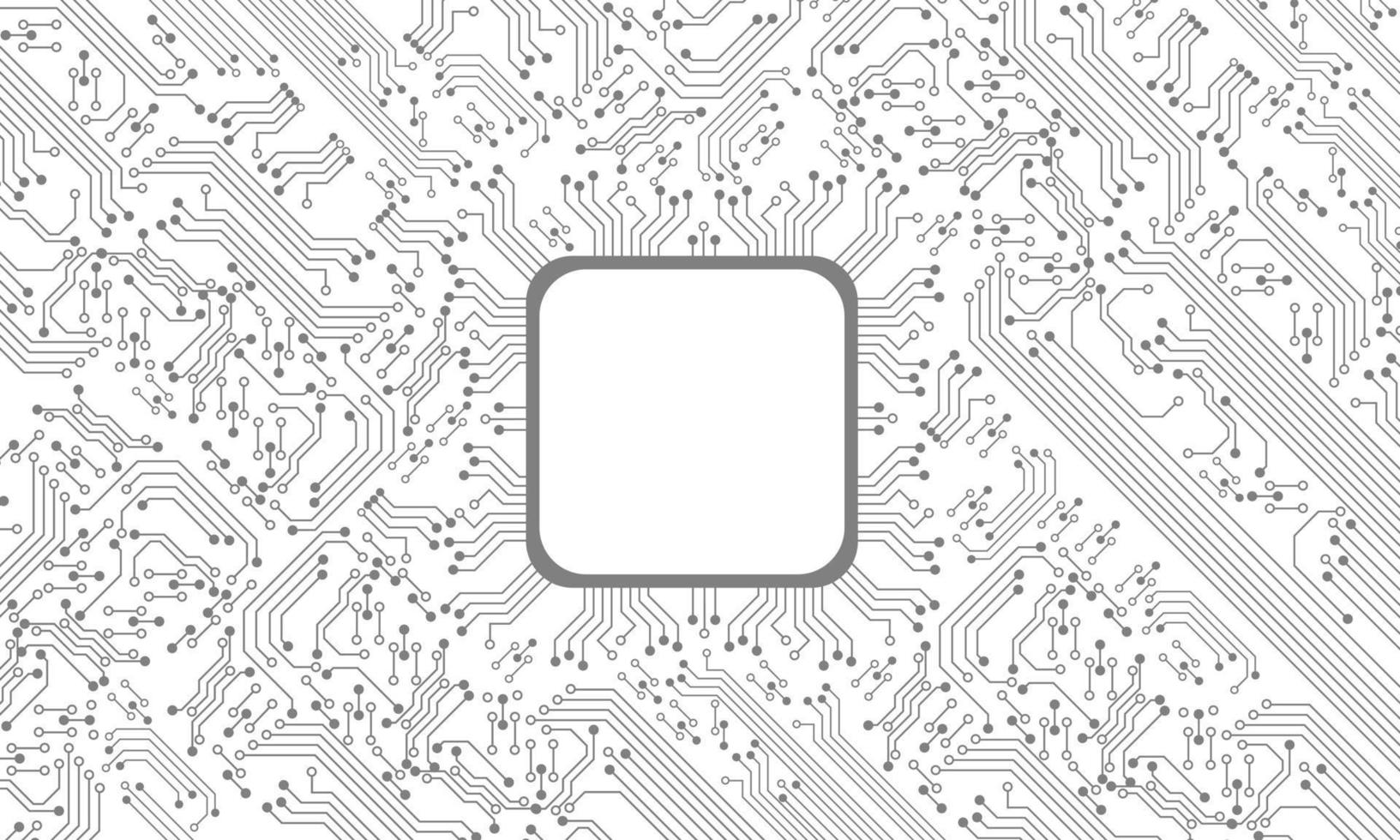 padrão de tecnologia de linha de circuito cinza no vetor de fundo branco