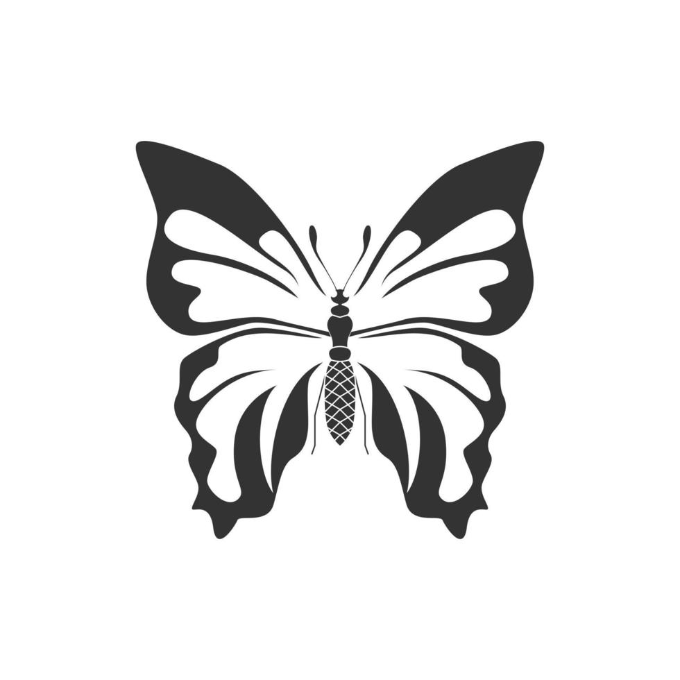 asa artística e corpo borboleta imagem ícone gráfico design de logotipo conceito abstrato vetor estoque. pode ser usado como um símbolo relacionado a animal ou monograma