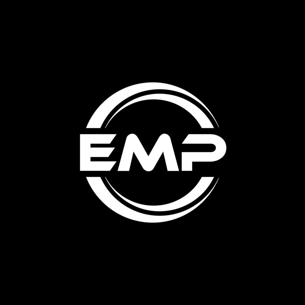 design de logotipo de carta emp na ilustração. logotipo vetorial, desenhos de caligrafia para logotipo, pôster, convite, etc. vetor