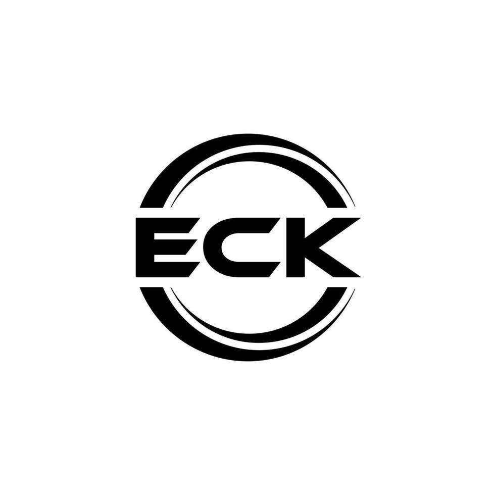 design de logotipo de carta eck na ilustração. logotipo vetorial, desenhos de caligrafia para logotipo, pôster, convite, etc. vetor