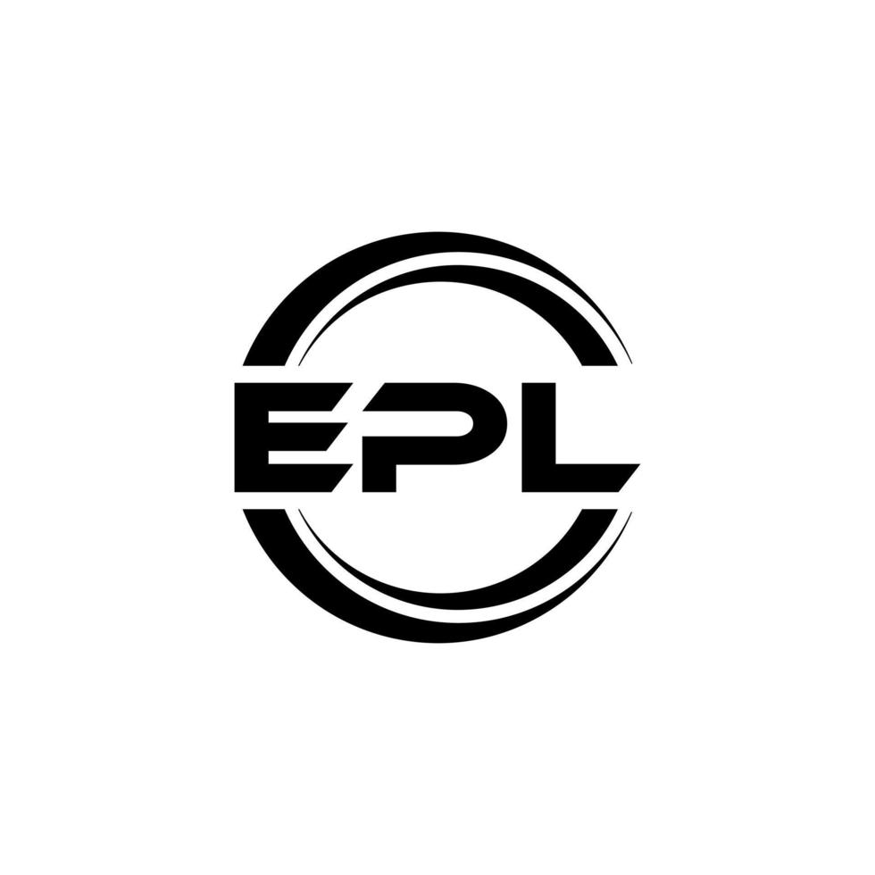 design de logotipo de carta epl na ilustração. logotipo vetorial, desenhos de caligrafia para logotipo, pôster, convite, etc. vetor