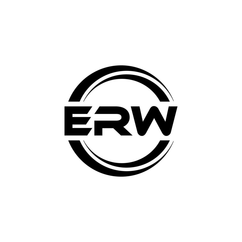 design de logotipo de carta erw na ilustração. logotipo vetorial, desenhos de caligrafia para logotipo, pôster, convite, etc. vetor
