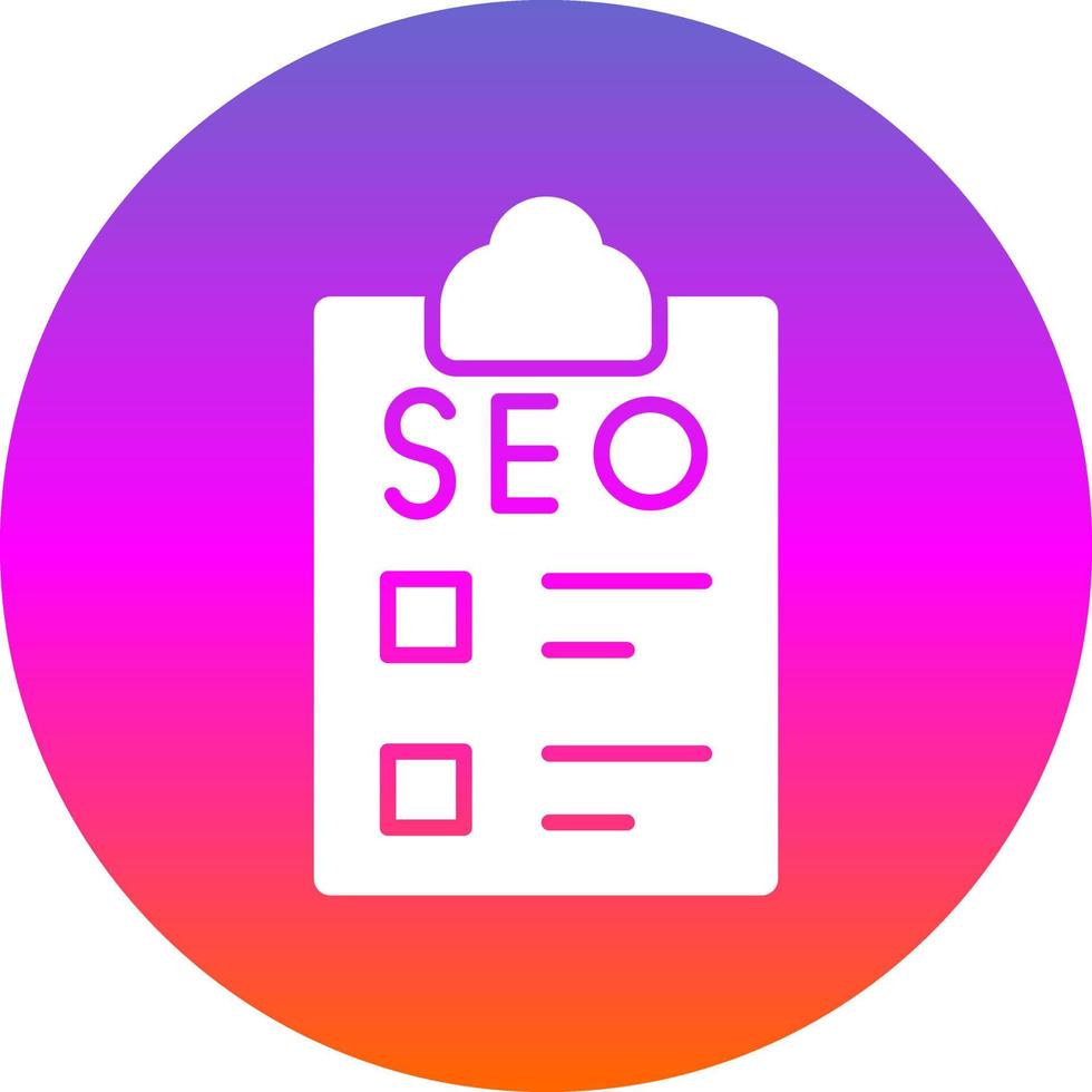 design de ícone de vetor de lista de verificação seo