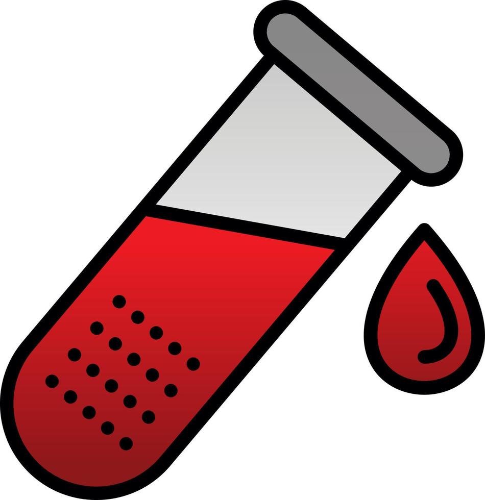 design de ícone vetorial de amostras de sangue vetor