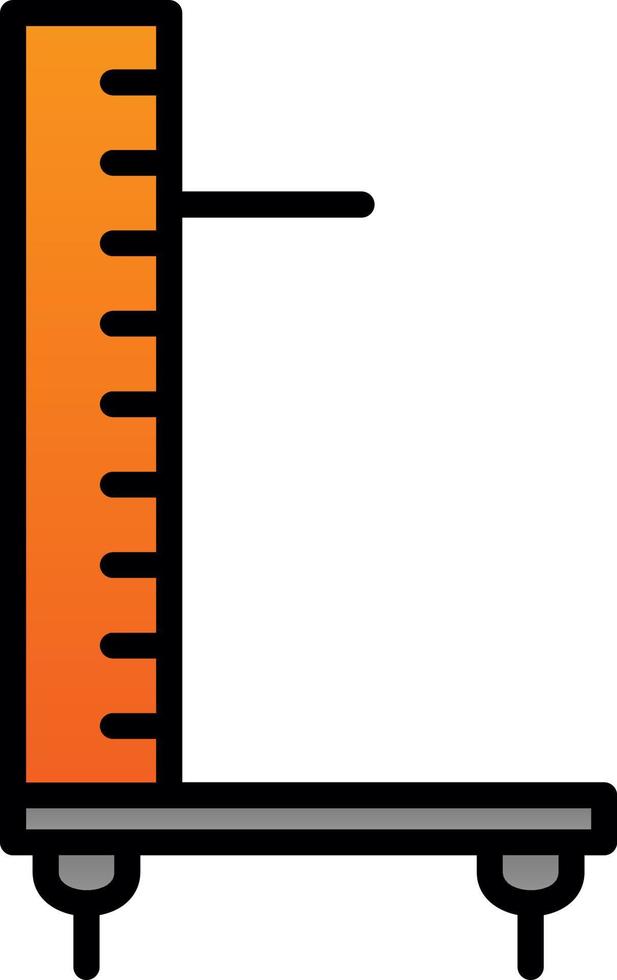 design de ícone vetorial de verificação de altura vetor