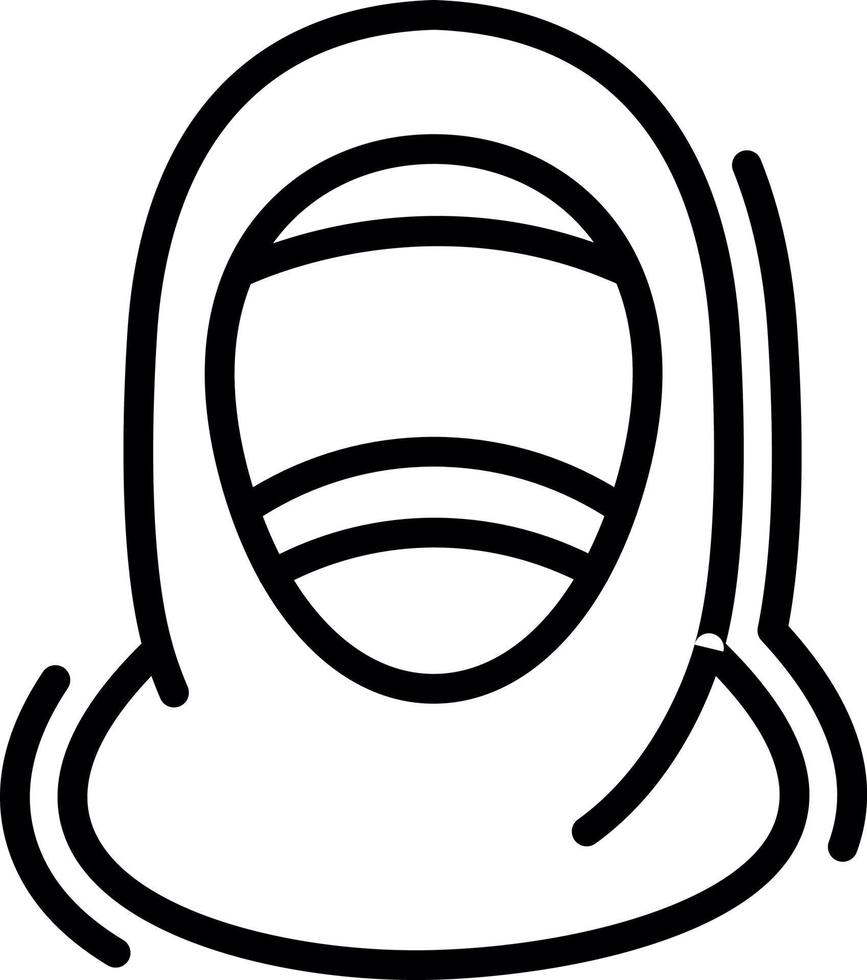 design de ícone vetorial hijab vetor