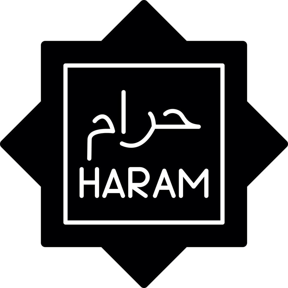 design de ícone vetorial haram vetor