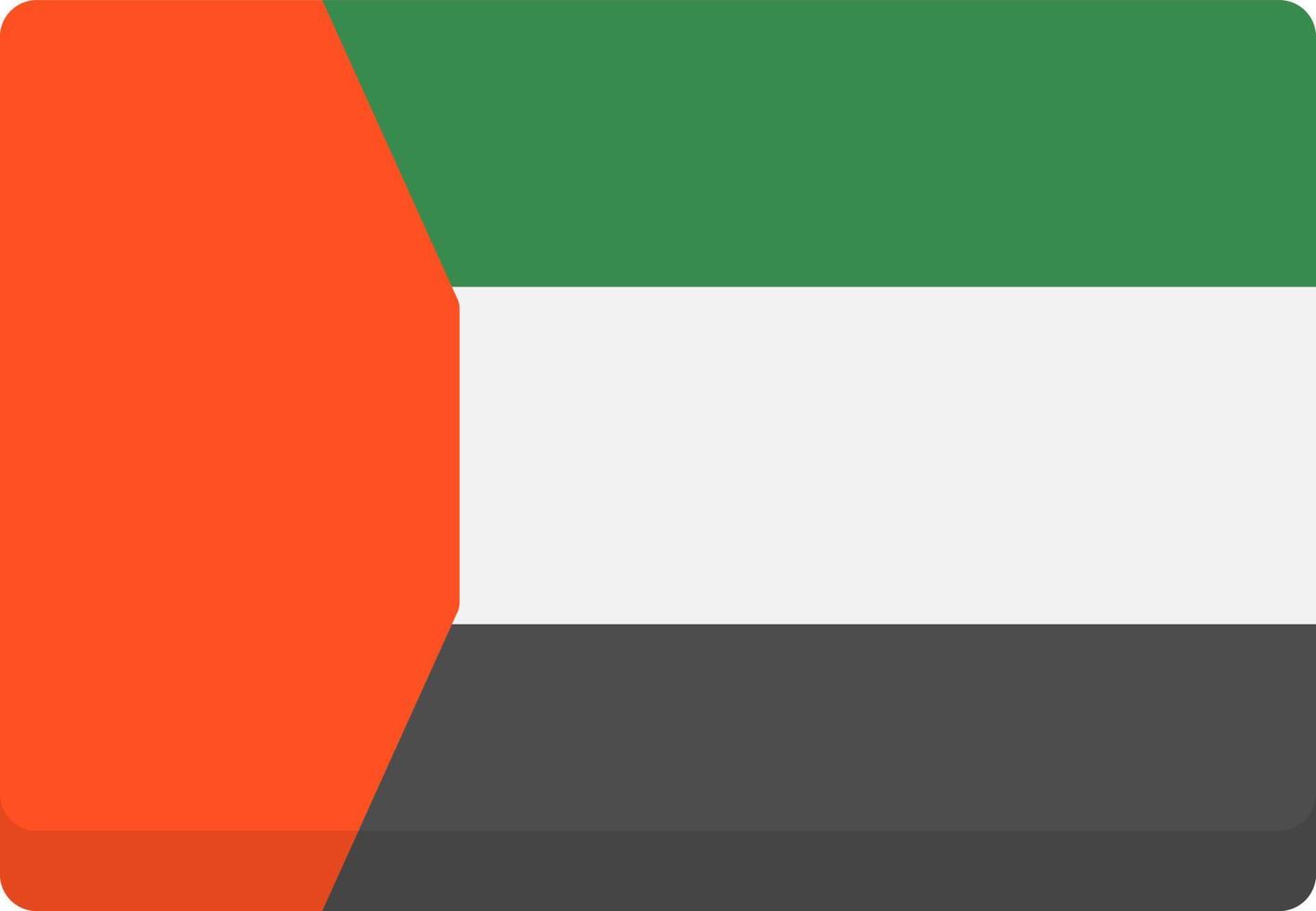 design de ícone vetorial de bandeira de dubai vetor