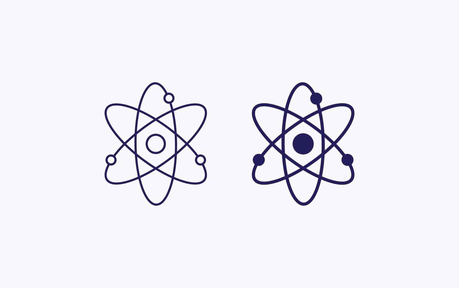 átomo, ícone de vetor de pesquisa física