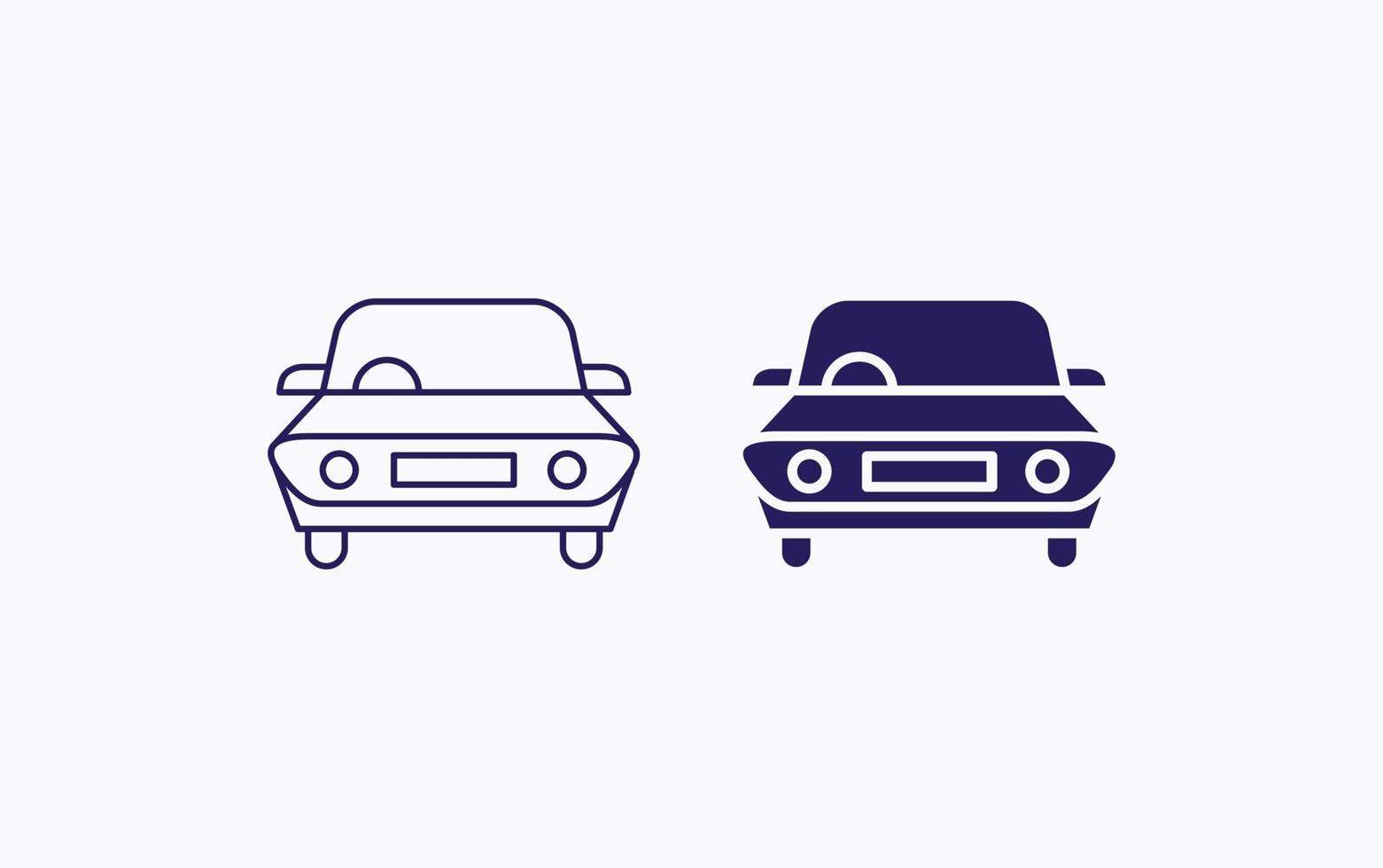 carro, ícone de ilustração vetorial de veículo vetor