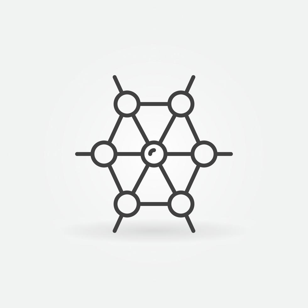 ícone de esboço de conceito de ciência de vetor de molécula de química abstrata