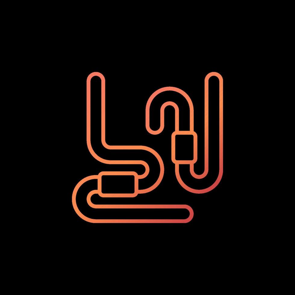 conceito de vetor de dois vermes contorno simples ícone colorido ou símbolo