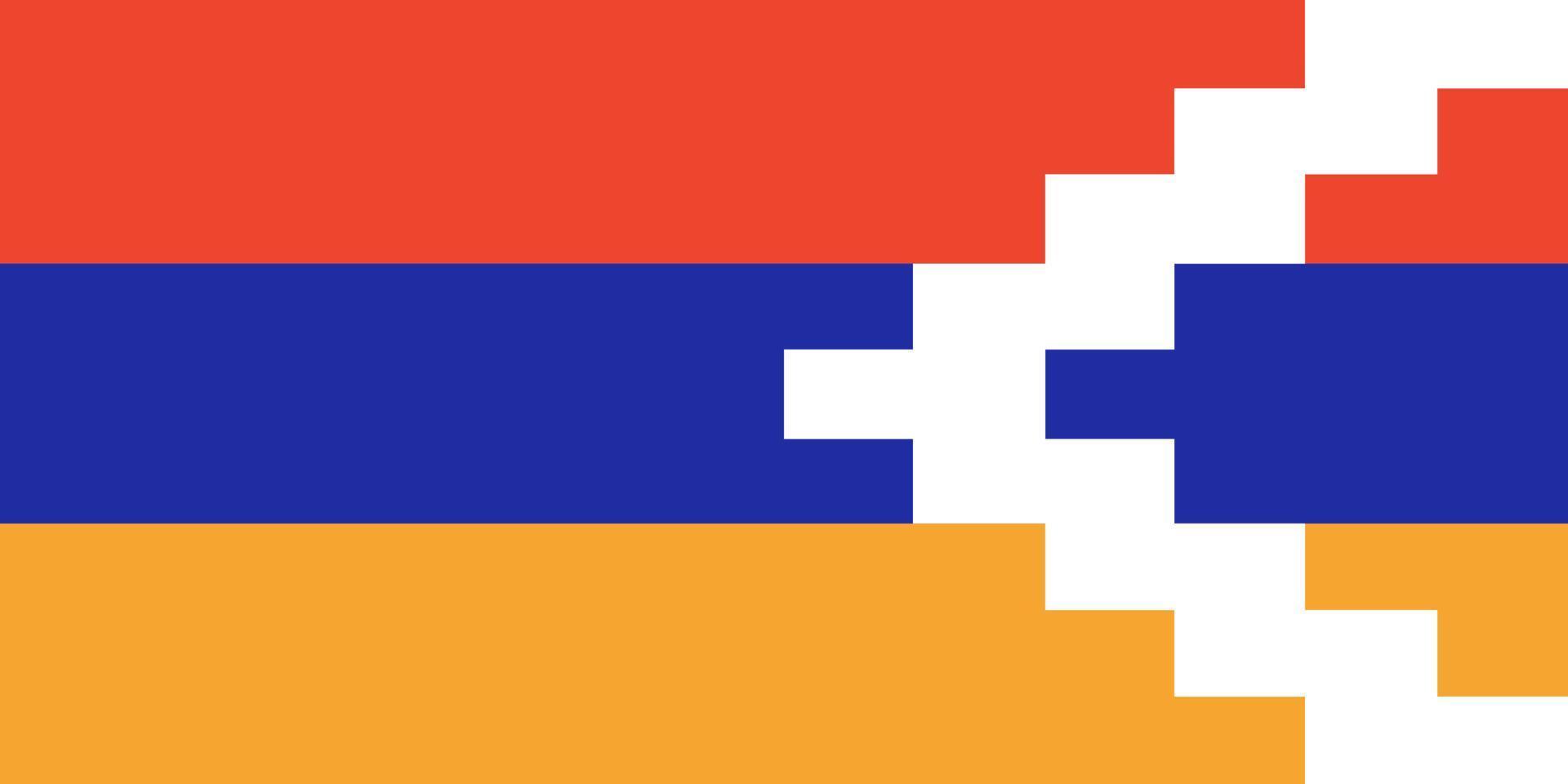 república da bandeira artsakh. cores e proporções corretas. bandeira nacional da república de artsakh. bandeira da república de nagorno karabakh. vetor