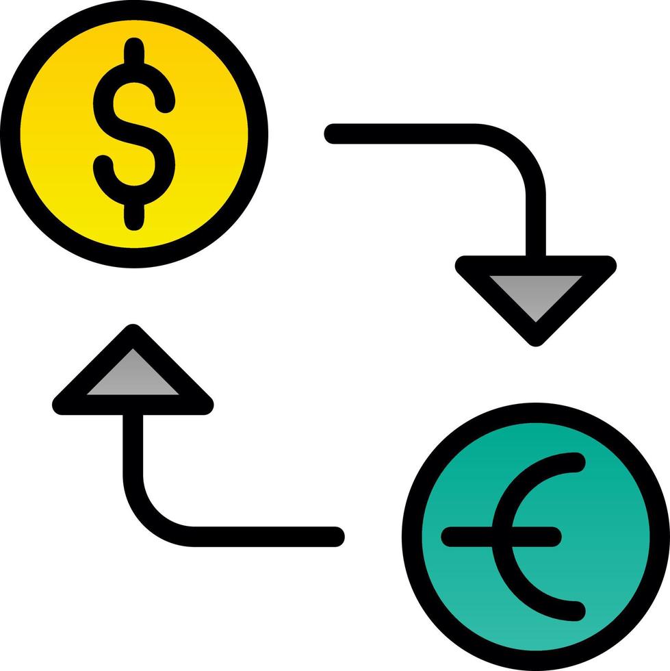 design de ícone de vetor de câmbio de moeda