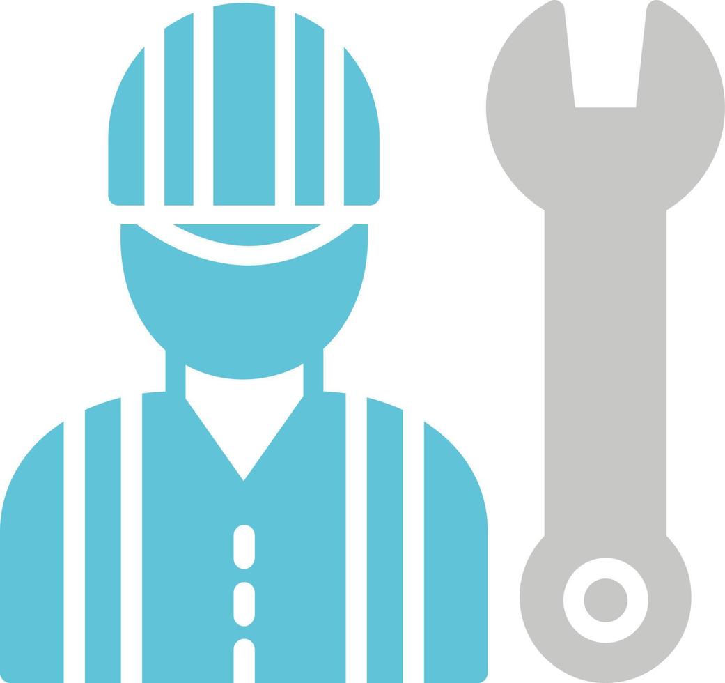 ícone de vetor de trabalhador da construção civil