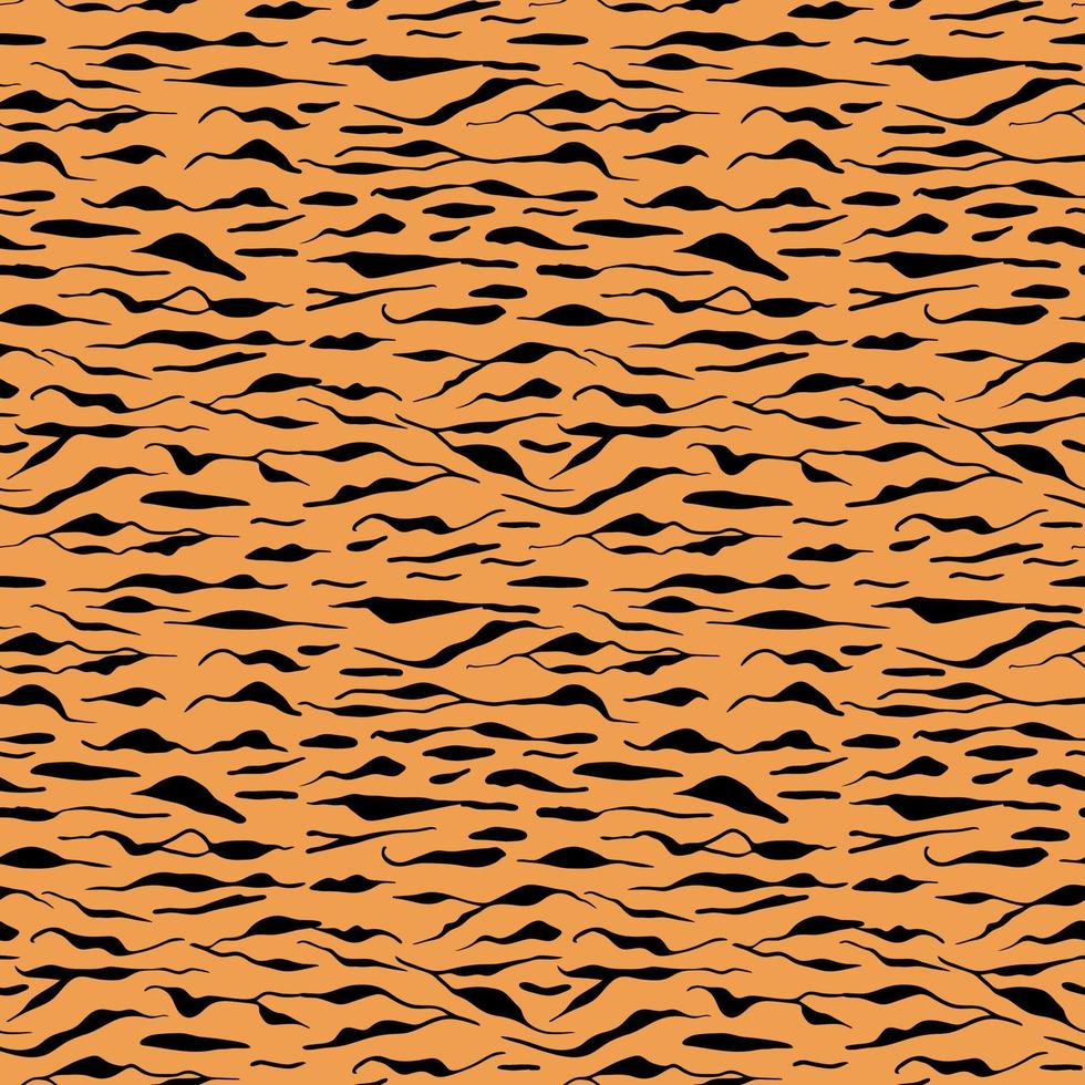 padrão de pele animal tigre design perfeito vetor