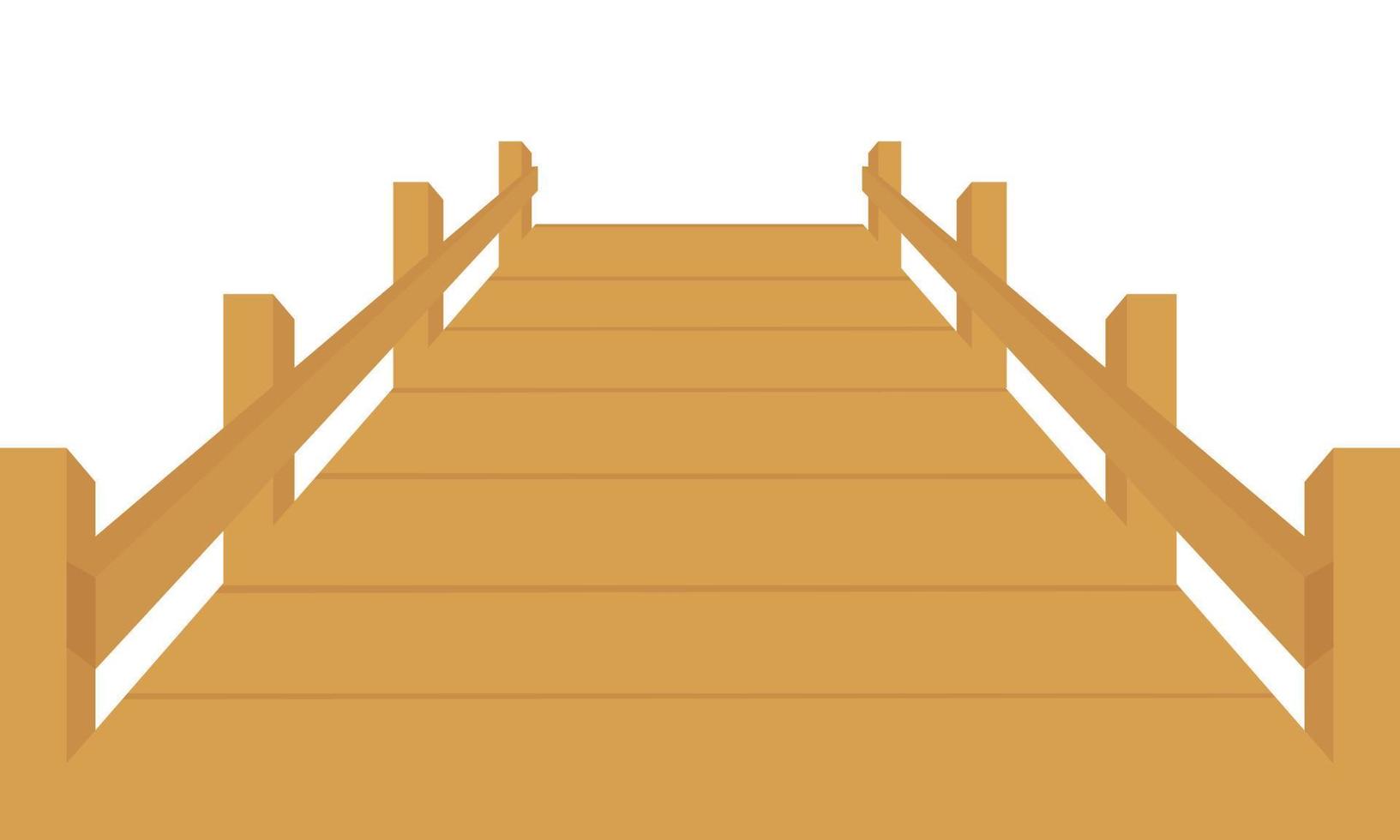 ilustração de uma ponte de madeira vetor