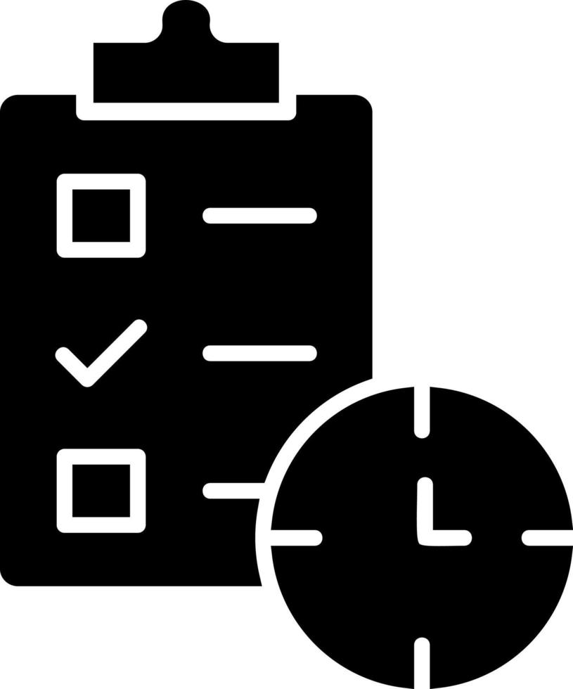 design de ícone vetorial de cronograma de tarefas vetor