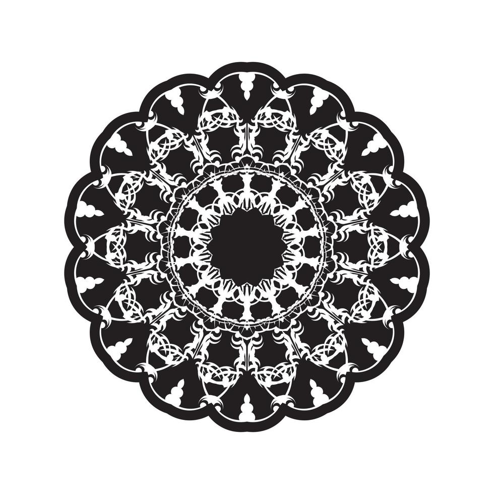 forma de mandala simples para colorir. mandala vetorial. floral. flor. oriental. página do livro. contorno. vetor