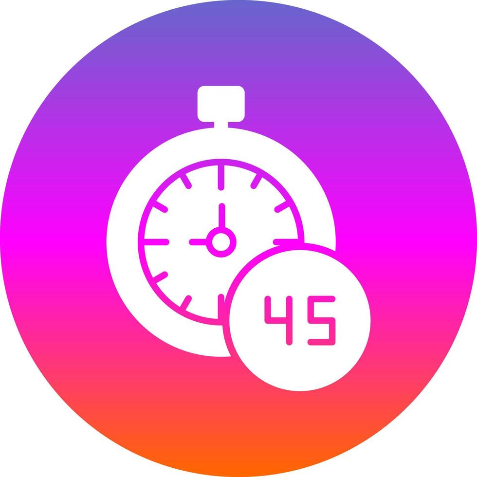 design de ícone vetorial de 45 minutos vetor