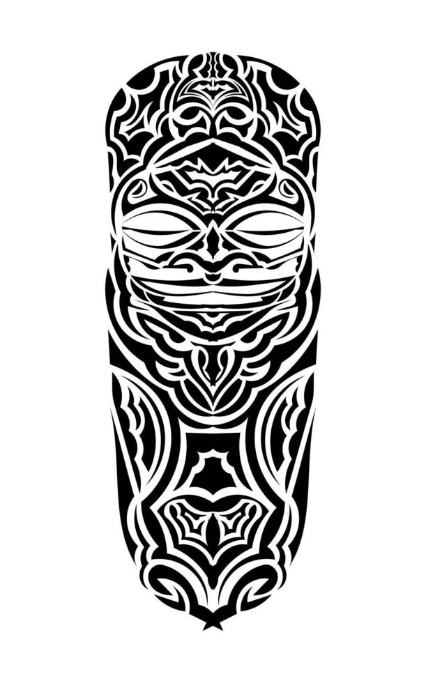 máscara tribal feita em vetor. símbolo de totem tradicional isolado. vetor