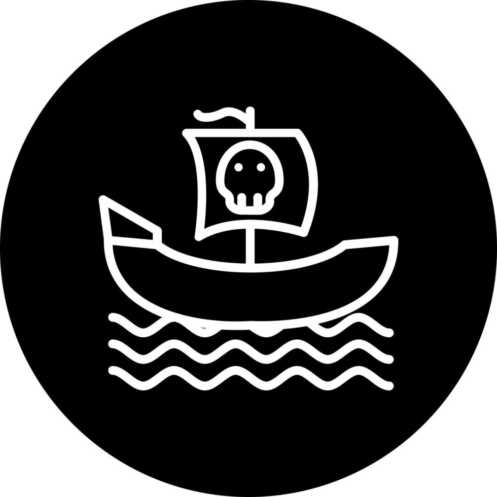 ícone de vetor de navio pirata