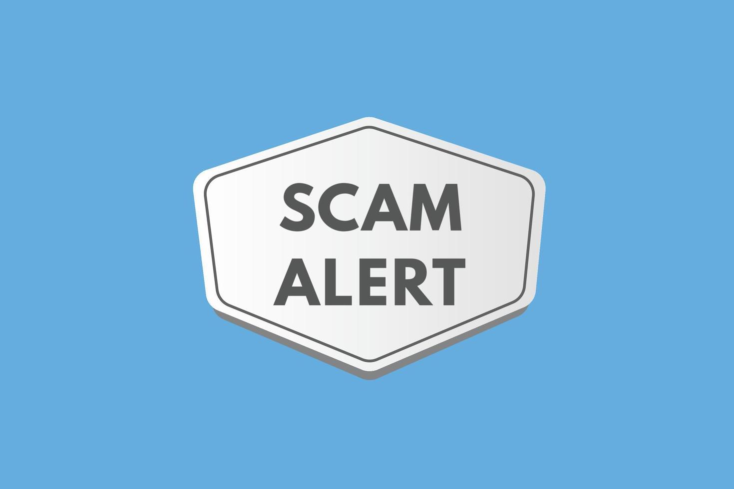 botão de texto de alerta de fraude. golpe, sinal de alerta, etiqueta, ícone, etiqueta, botões da web vetor