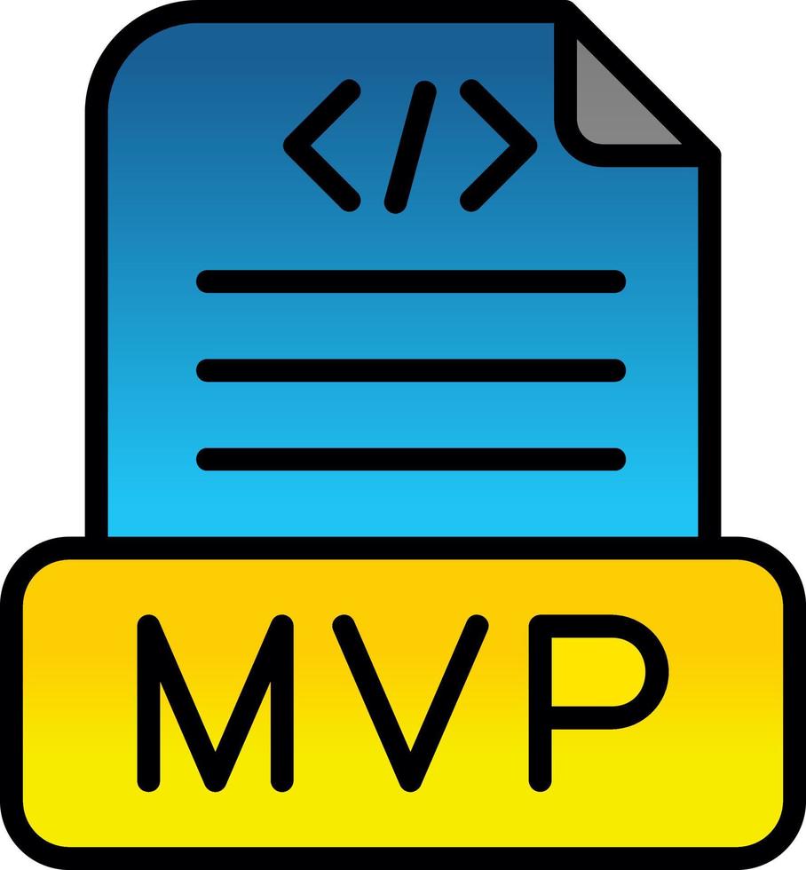 design de ícone vetorial mvp vetor